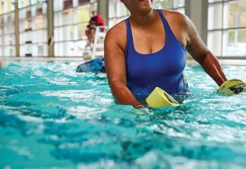 Picture of a lady in a swimming pool