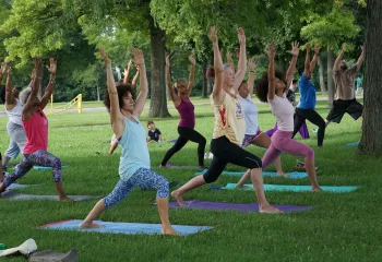 Yoga in the park