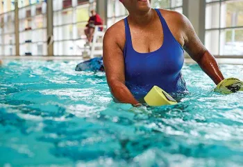 Picture of a lady in a swimming pool