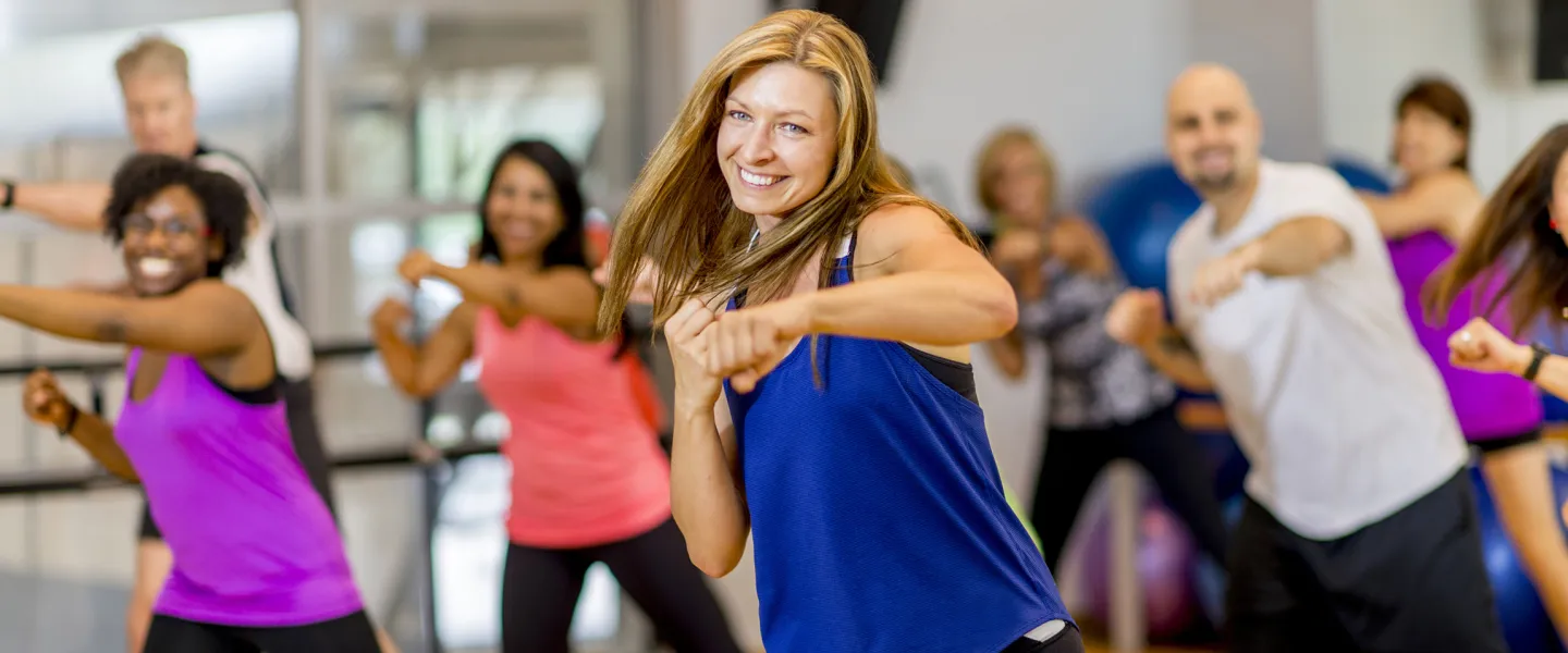 group of people exercising