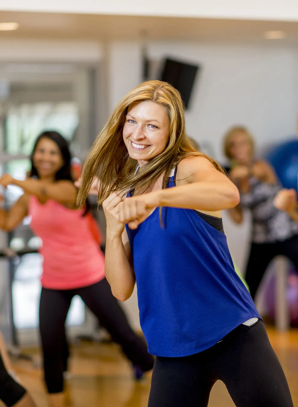 group of people exercising