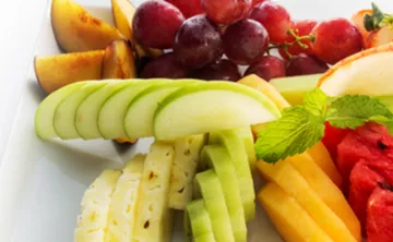 Plate of fresh fruit