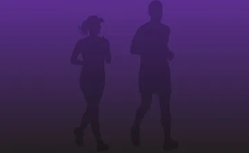 graphic of a male and female runner